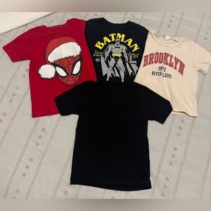 Boys size 5 Graphic T-Shirts - Spider-Man, Batman, Brooklyn.